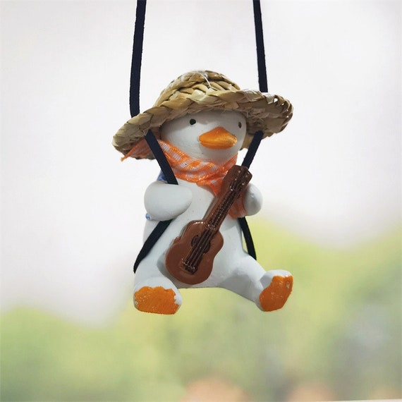 Cheap Cute Car Accessories for Women Girl Cool Swinging Duck Car Hanging  Ornament Rear View Mirror Accessories Car Mirror Hanging Accessories Cute