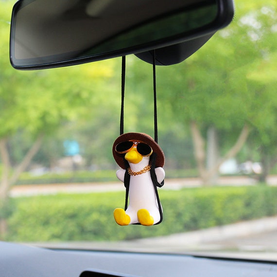  Swinging Duck Car Hanging Ornament,Car Mirror Hanging