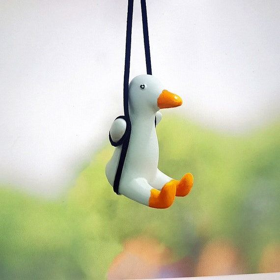  Swinging Duck Car Hanging Ornament,Car Mirror Hanging