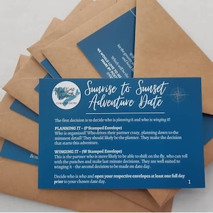 Cartes d’aventure de date, Idées de rendez-vous, Soirées de rendez-vous pour les couples, Cadeau de premier anniversaire, Cadeau de mariage, Boîte de nuit de date, Cartes de nuit de date
