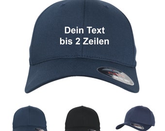 Flexfit ORGANIC Baseball / Cotton Cap mit Wunschtext bestickt, Geschenk, personalisiert