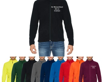 Fleecejacke individuell mit Wunschtext bestickt, personalisiert, Geschenk