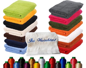 Handdoek / douchehanddoek / gastenhanddoek 550 g/m² geborduurd met gewenste tekst/naam