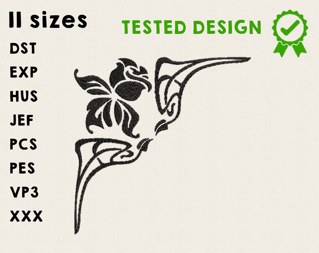 Corner Art Nouveau Design Rose Floral Flourish Natural Simple Etsy
