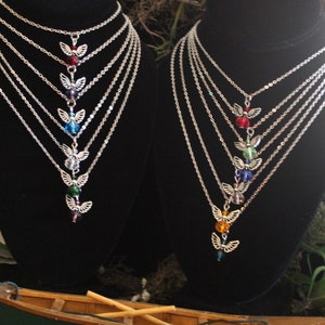 Angel Birthstone Pendant Necklaces