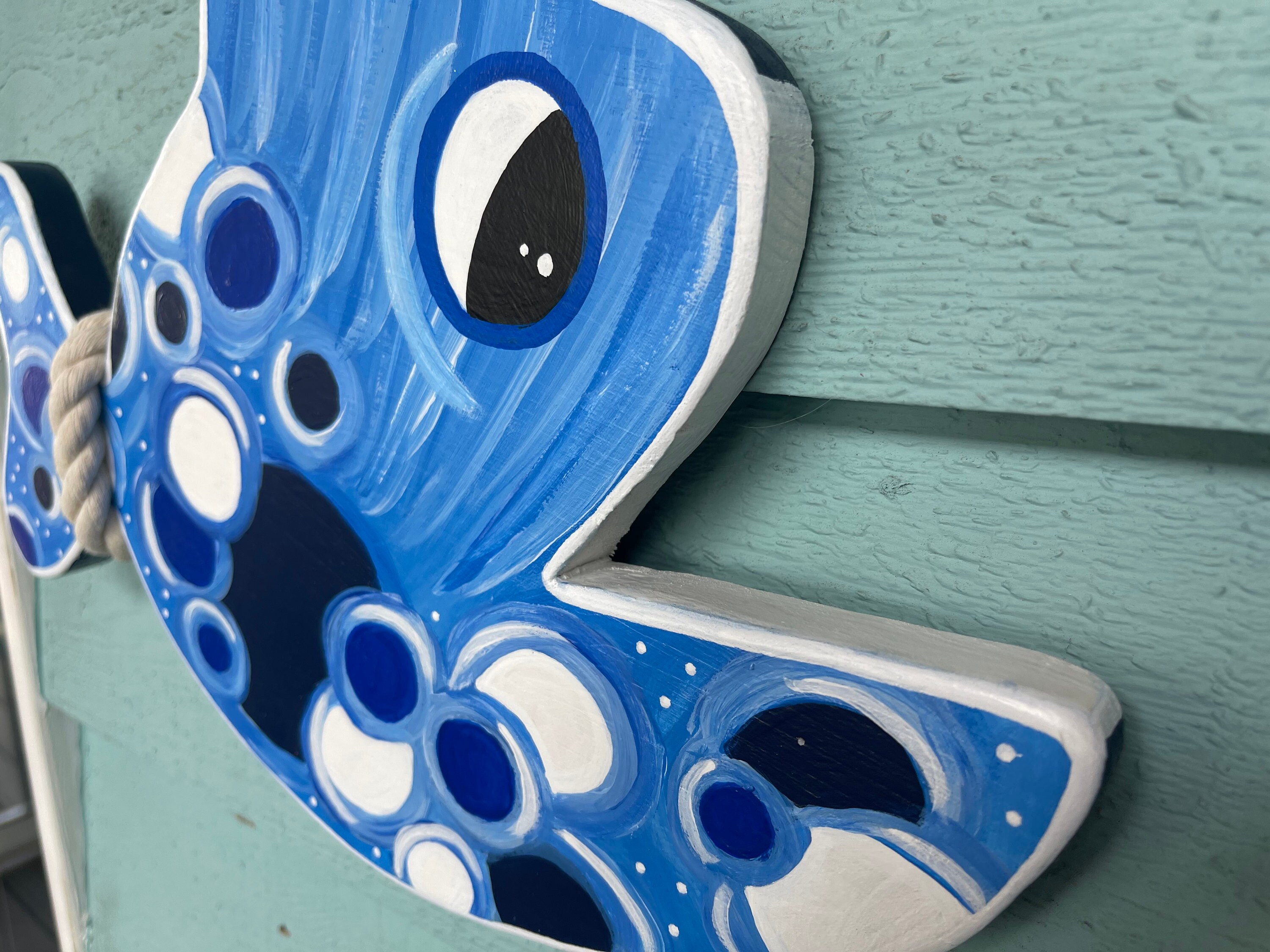 Painted Wooden Fish Painted Fish Fish Art Beach Decor Etsy