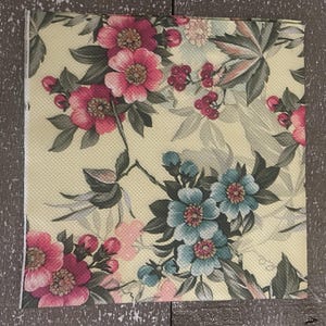 Servilletas, Servilletas para decoupage, Floral Shabby Chic, Servilleta de papel, Servilleta artesanal, Servilleta con decoupage de concha de ostra, Servilleta artesanal, Juego de 3, Tamaño almuerzo