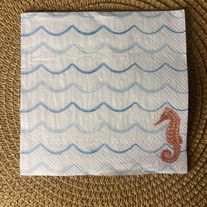 Tovaglioli, Tovaglioli per decoupage, Tovaglioli autunnali, Tovaglioli costieri, Tovaglioli di carta, Tovaglioli per decoupage con gusci di ostriche, Tovaglioli artigianali, Set da 3, Formato bevanda