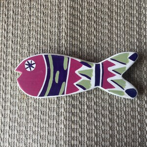 Fish Art | Wooden Painted Coastal Fish Art | Beach Art | Fish Decor | Fish Art Work | Wooden Fish | Wood Art | Beach House Decor - Miranda