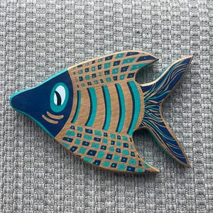 Fish Art | Coastal Fish Art, Beach Fish Art, Fish Wall Art, Beachy Wall Art, Beach House Wall Art, Wooden Wall Art, Beach Decor - Harrison