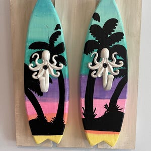 Surf Board Hooks | Coastal Wall Hooks | Surf Board Wall Hooks - Octo Hooks, Double Boards