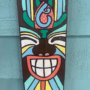 Tiki, Tiki Bar Decor, Tiki Mask Art, Tiki Bar Art, Tiki Room Sign, Tiki Decorations, Tiki Faces