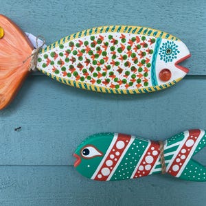 Fish Art | Wooden Painted Coastal Fish Art | Beach Art | Fish Decor | Fish | Wooden Fish | Wooden Fish Art | Beach House Decor - Felix