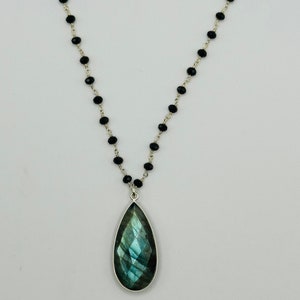 Labradorite  on Beaded Chain