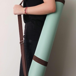 Sac à rouleau en cuir pour oeuvres d'art 30 x 10 cm : rangement des plans d'artiste, cadeau de Noël