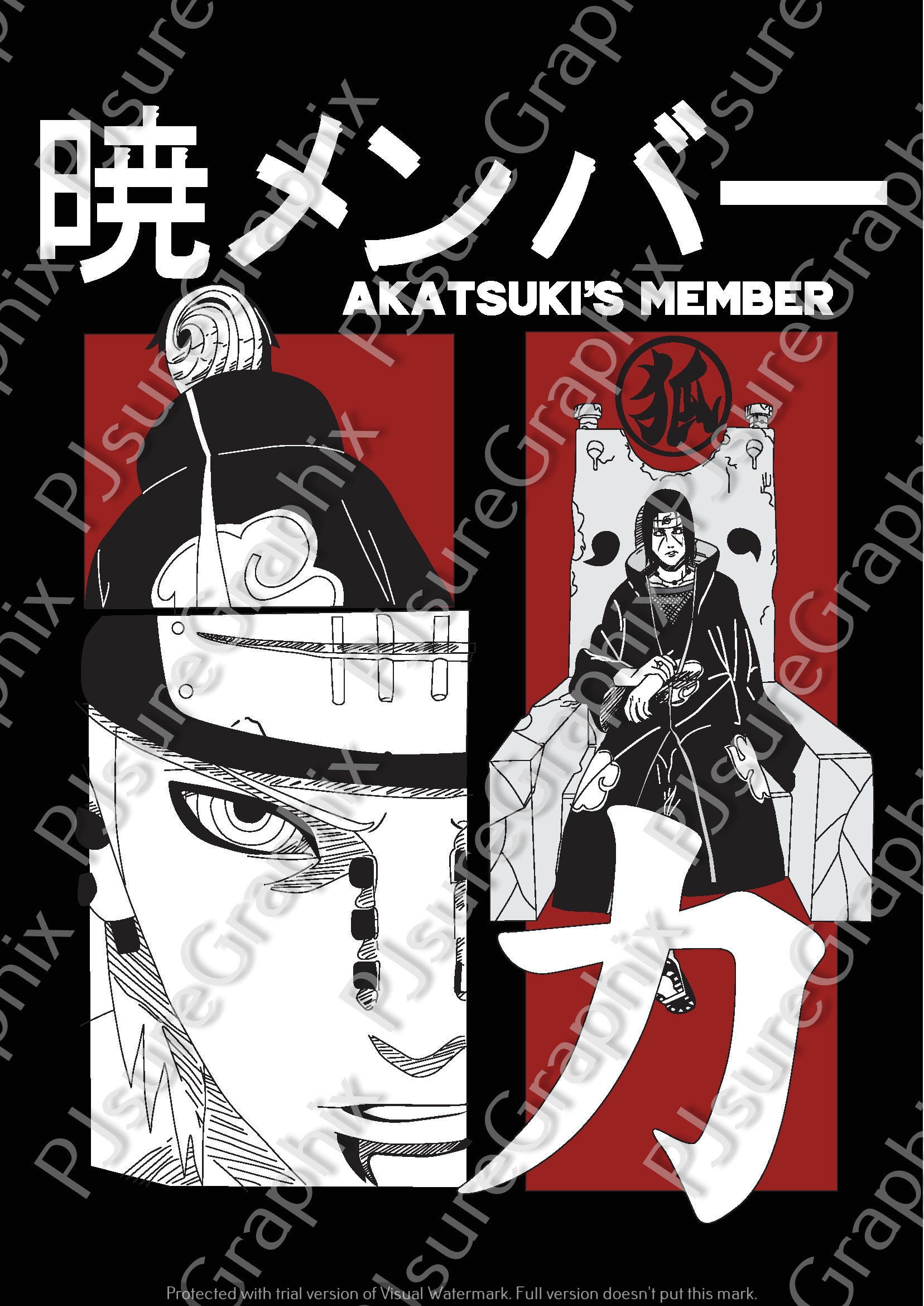 Itachi Drawing - Etsy Denmark