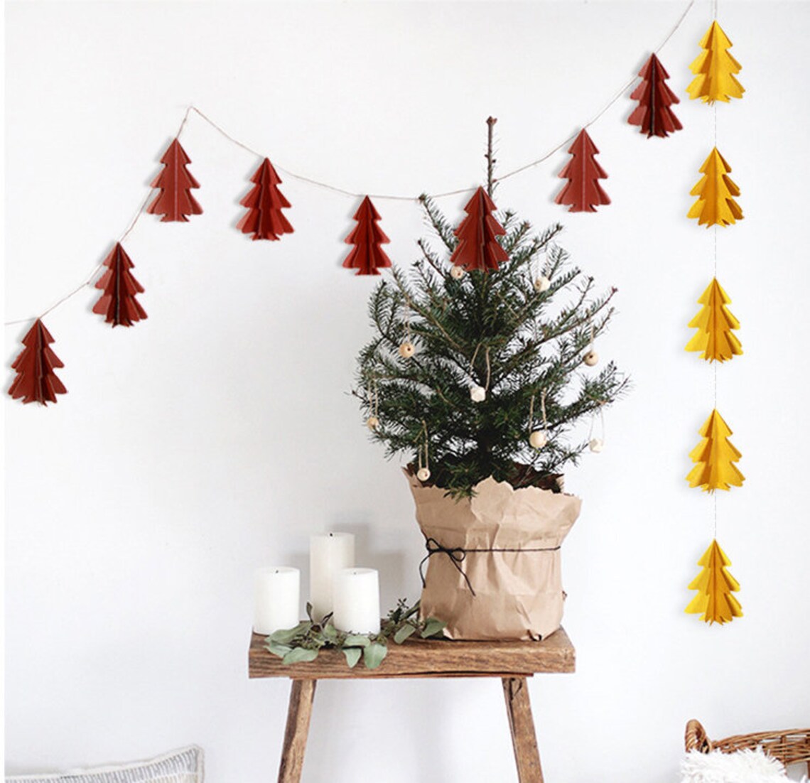 Christmas Garland Made of Paper Window Decoration Christmas - Etsy