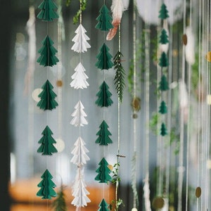 Christmas garland made of paper window decoration Christmas decoration fir tree ornaments