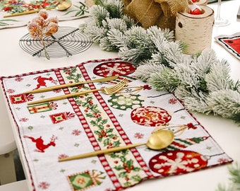 Placemat placemat set table mat placemat woven Christmas placemat