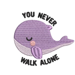 bts Whale your never walk alone 3 files sizes file embroidery design file dst, jef, exp, pes, vp3