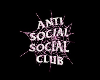 Archivo de diseño de bordado de archivo de araña antisocial dst, jef, exp, pes, vp3