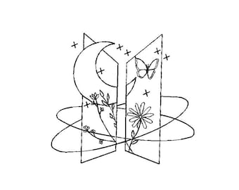 BTS Outline file embroidery design file dst, jef, exp, pes, vp3