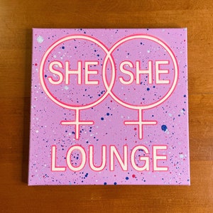 She She Lounge - Springfield Lesben Bar - 4-Schicht-Sprühfarbe Schablonenkunst - Die SIMPSONS