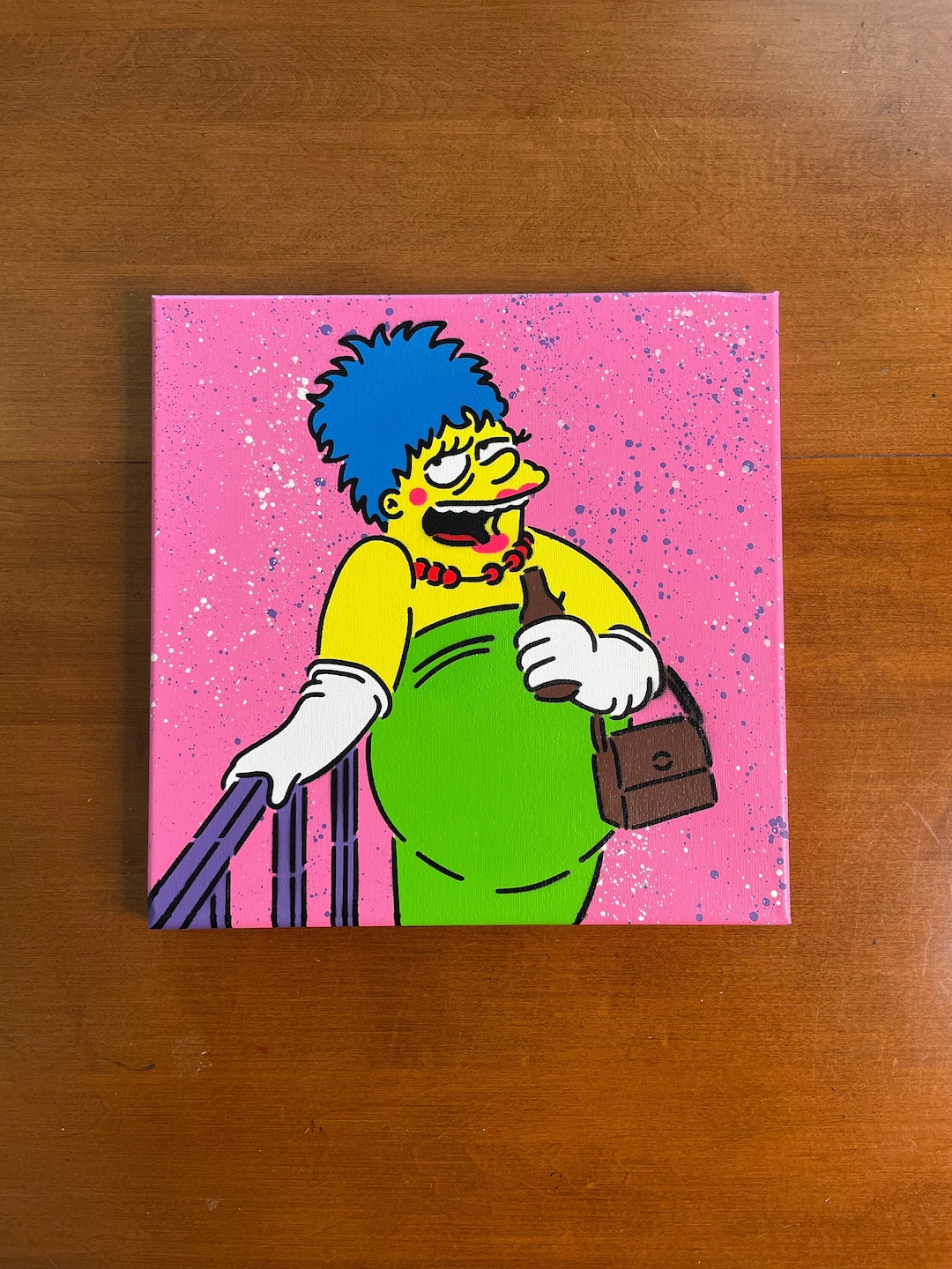 Barney as Marge Simpson 8 Layer Spray Paint Stencil Art Etsy
