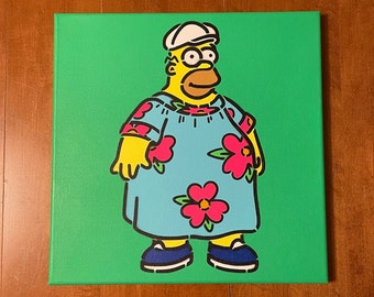 Muumuu Homer - 7 Layer Spray Paint Stencil Art - The Simpsons