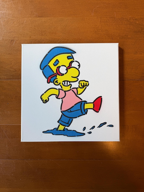 Everything's Coming Up Milhouse - 5 Layer Spray Paint Stencil Art - The Simpsons - Milhouse Van Houten