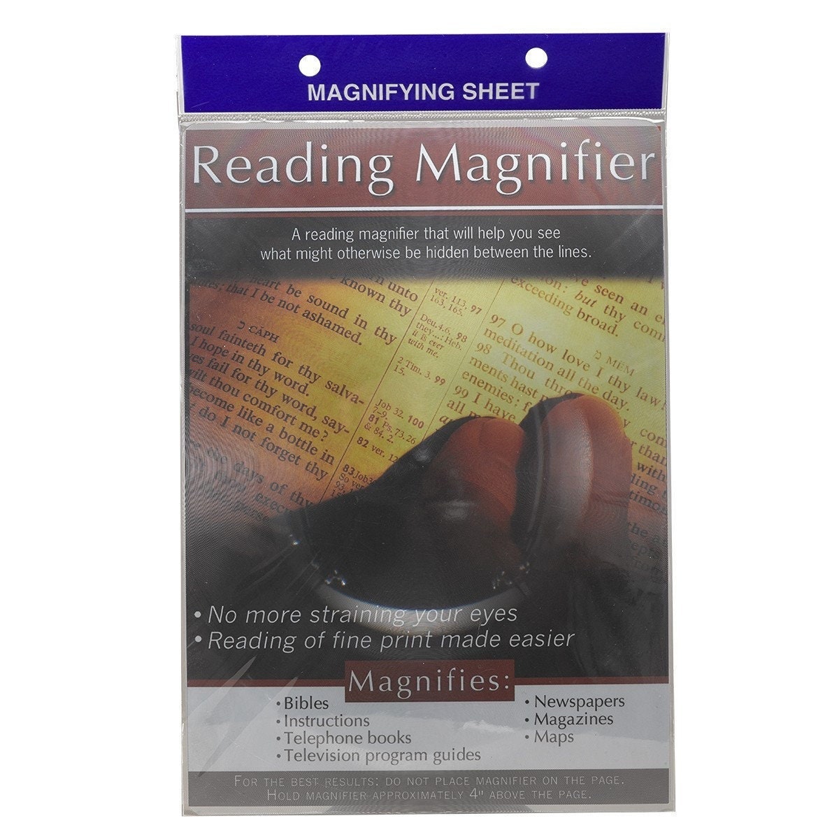 MagniPros Premium 3X (300%) Page Magnifying Lens With 3 Bonus Bookmark  Magnifiers for Reading Small Prints, Low Vision Aids & Solar Projects 
