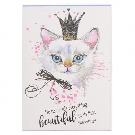 Mini Journal, Notebook, Writing Journal, Sketch Book - Cat with Crown