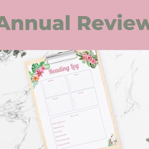 Printable Annual Book Review Log