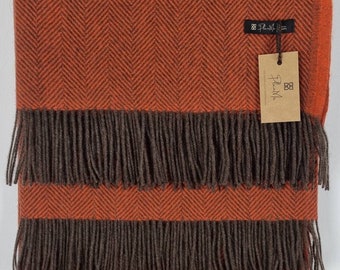Bedspread/throw/plaid made of sheep's wool 150×200 cm//very soft//high quality workmanship