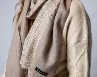 Cashmere scarf made from 100% cashmere wool/knitted in a Viennese braid/elegant/silky soft and warm/high-quality/unisex/size 70 x 200 cm