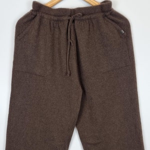 Women's yak wool trousers // 100% yak wool // Dark brown // Extremely warm // Made from undyed wool