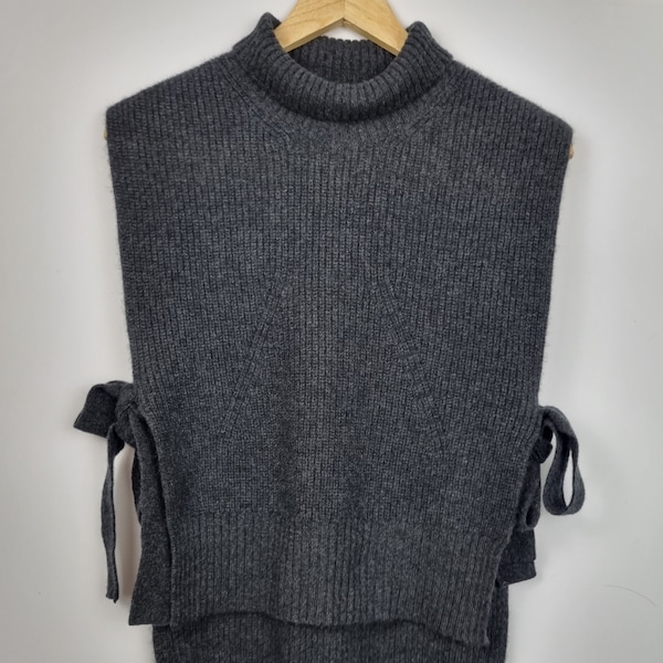 Pull femme en laine 100% cachemire//freesize//doux chaud élégant//en laine non teinte//durable//couleur noir et beige