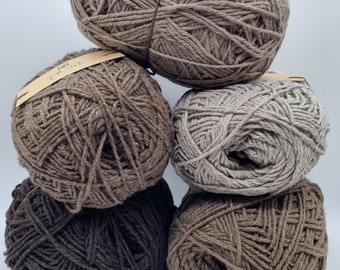 Knitting yarns made from 100% cashmere, sheep's wool and yak wool / undyed colors / natural / approx. 140-150 g / embroidery yarn for creative work