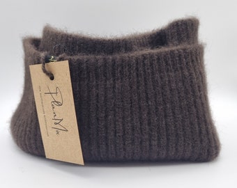 Christmas gift/neck warmer made of 100% yak wool/dark brown/heat-retaining/breathable/made from renewable raw materials/skin-friendly