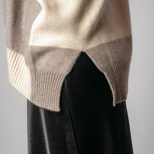Rollkragenpullover /Pullover aus 100% Kaschmirwolle//Oversize// weich warm elegant //aus ungefärbter Wolle//nachhaltig Bild 4