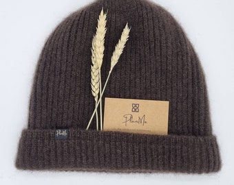 Beanie made of 100% yak wool/unisex/heat-retaining/breathable/made from renewable raw materials/undyed