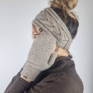 Headband for women // Ear warmers for women made from 100% yak wool image 4