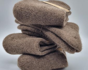 Calcetines de lana extremadamente cálidos con suela gruesa, 100% lana de yak // Packs económicos // Transpirables y que retienen el calor; las tallas se pueden combinar