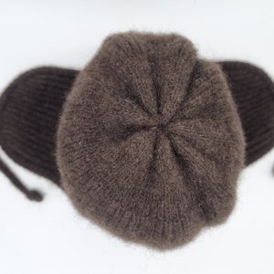 Chapeau de trappeur 100 % laine de yak / retient la chaleur / respirant / fabriqué à partir de matières premières renouvelables / non teint image 3