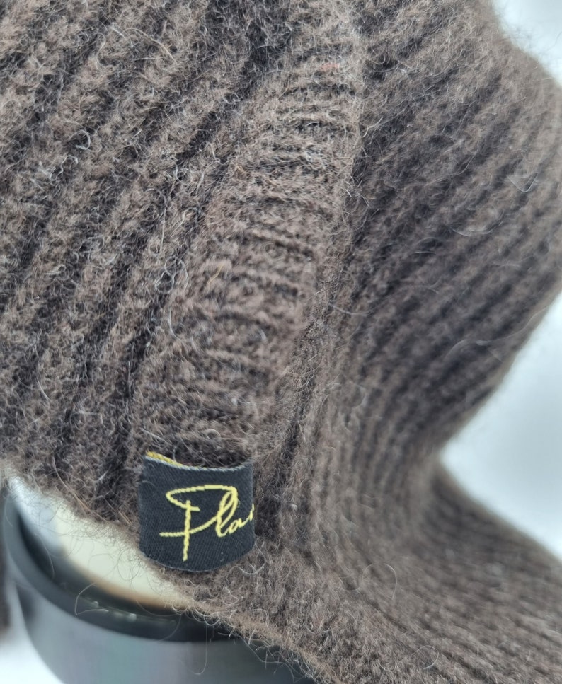 Trapper hat/unisex made of 100% yak wool in dark brown/heat-retaining/breathable/made from renewable raw materials image 5