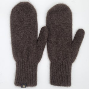 Fäustling/Handschuhe aus 100% Yakwolle/ stylisch / wärmespeichernd/ atmungsaktiv/ aus nachwachsendem Rohstoff/ hautfreundlich/unisex/braun Bild 5