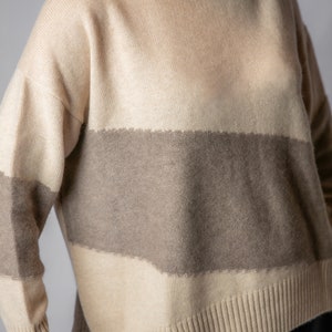 Rollkragenpullover /Pullover aus 100% Kaschmirwolle//Oversize// weich warm elegant //aus ungefärbter Wolle//nachhaltig Bild 2