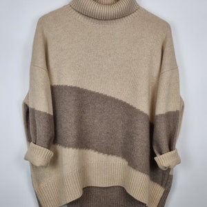 Rollkragenpullover /Pullover aus 100% Kaschmirwolle//Oversize// weich warm elegant //aus ungefärbter Wolle//nachhaltig Bild 6