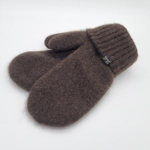 Mittens/gloves made from 100% yak wool/stylish/heat retaining/breathable/made from renewable resources/skin-friendly/unisex/brown image 6