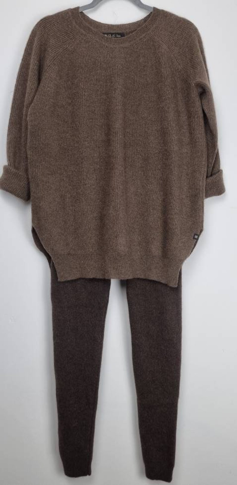 Leggings made from 100% yak wool, extremely warm, in dark brown/stretch/unisex image 7